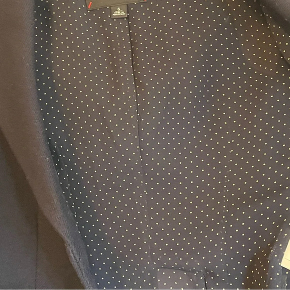 Banana Republic Wool Navy Blazer Silk Lining Velvet Trim Pockets Women’s Size 6 - Picture 5 of 15